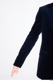 Urien arm blue velvet suit jacket dressed formal sleeve upper…